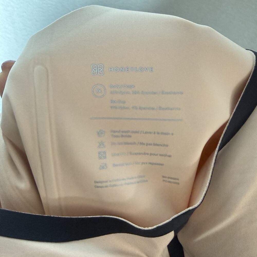 HoneyLove Boldness Tank Rose Black Body Contour Sculpting Corset Size 1X NWT - Picture 7 of 11